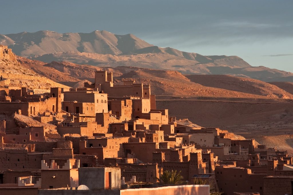 morocco, ait benhaddou, kasbah, africa, village, mountains, fortress, qasba, qasaba, casbah, nature, architecture, landscape